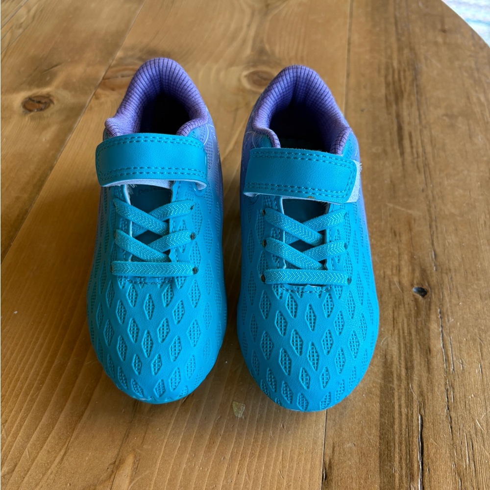 Kids Teal and Purple Cleats